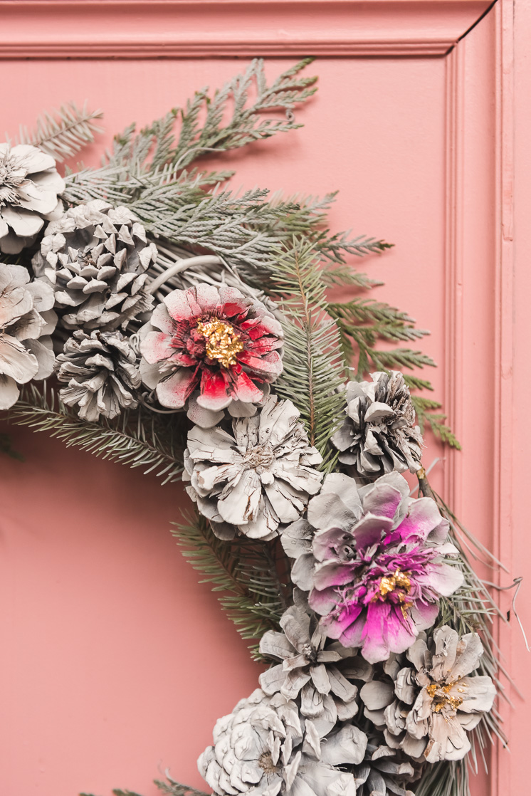 Painted Pinecone Wreath