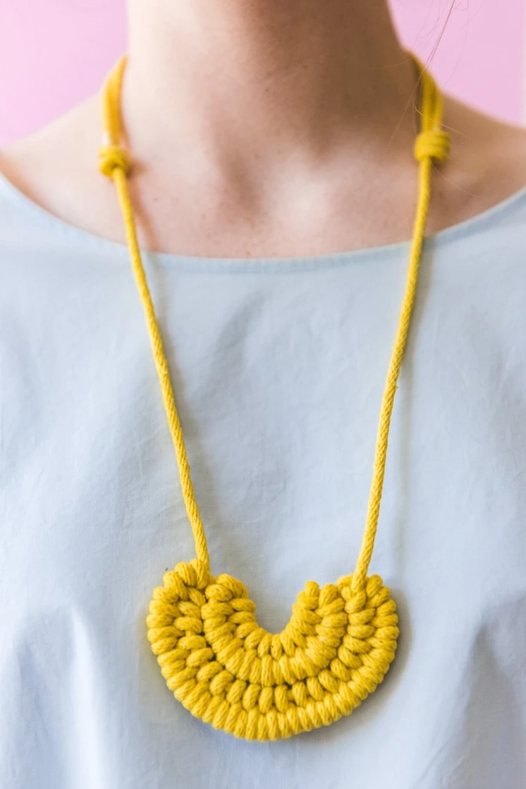 DIY Craft Cord Necklace 