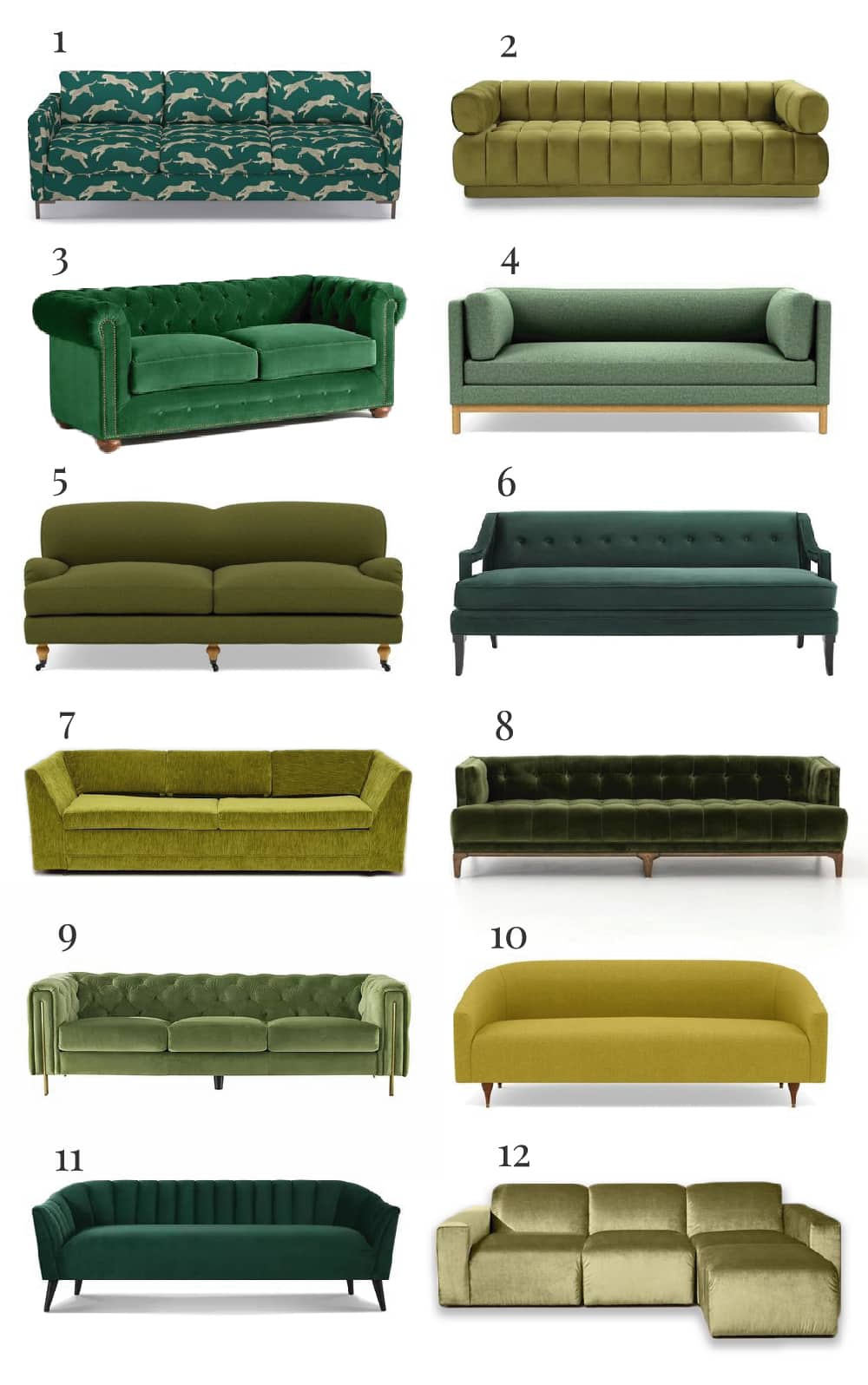 Best green sofas