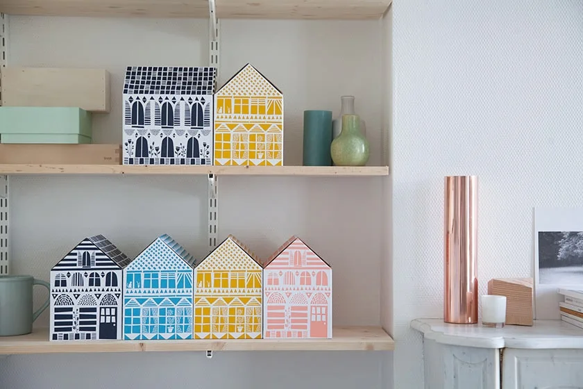 Colorful home boxes by Famille Summerbelle