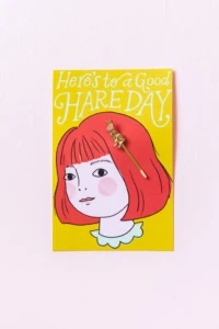 have a good hare day card and clip