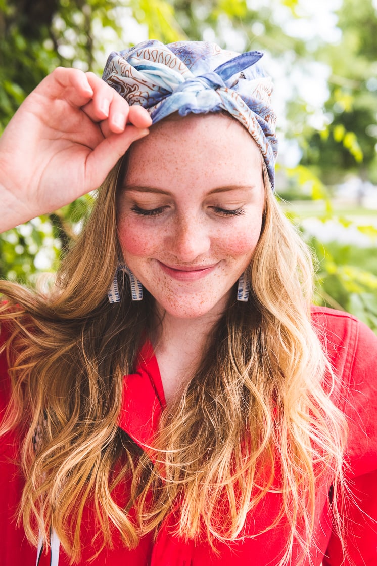 DIY Tie Dye Bandana for The Fourth of July