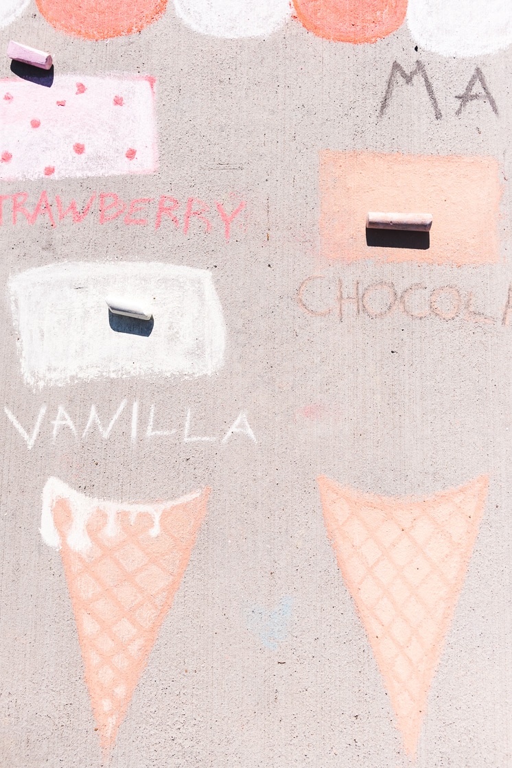 draw an ice cream parlor on your sidewalk