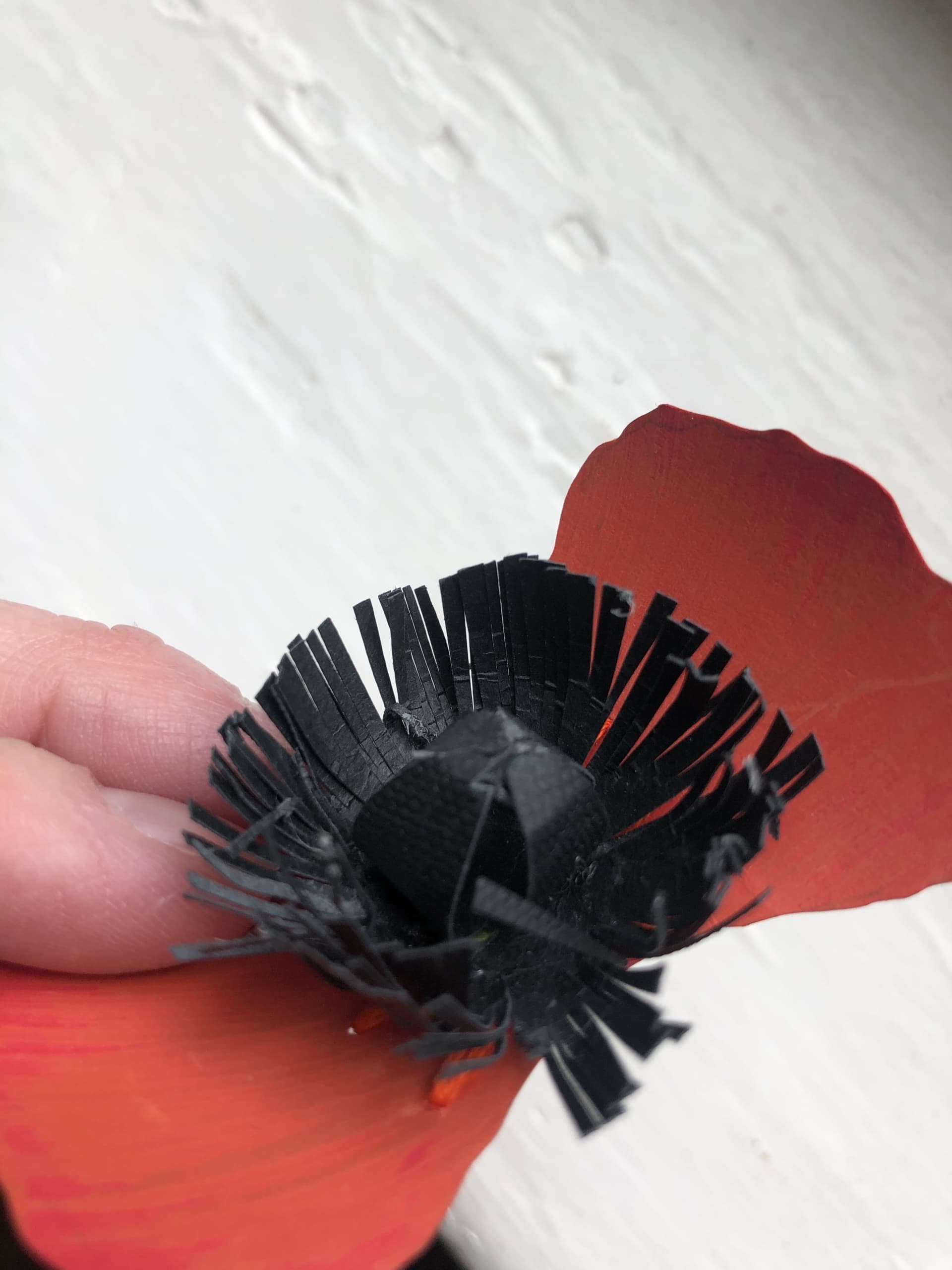 DIY paper poppy pin for memorial day