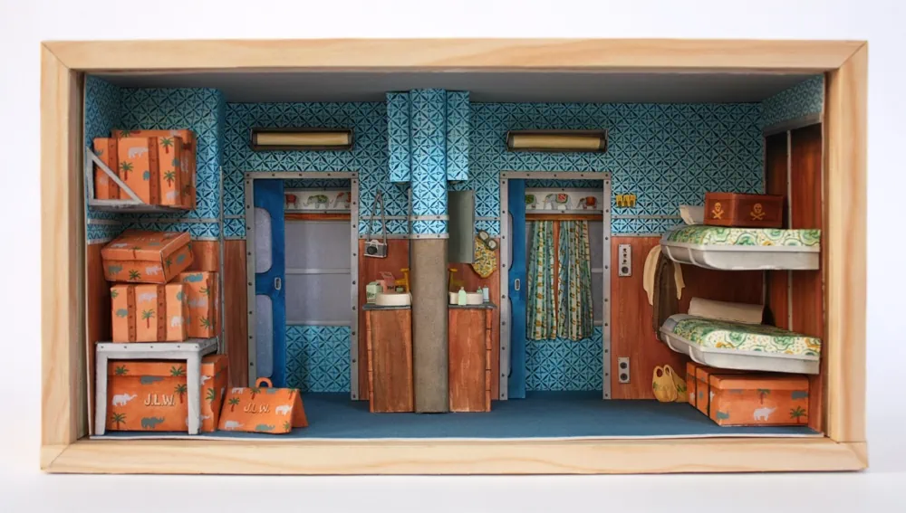 prompthunt: hyper realistic Wes Anderson interior design