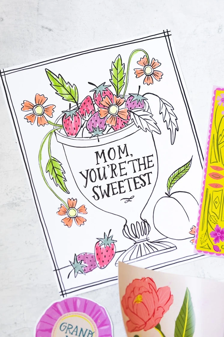 Mother's day activity pack coloring pages for Mother's Day gifts the kids can help with