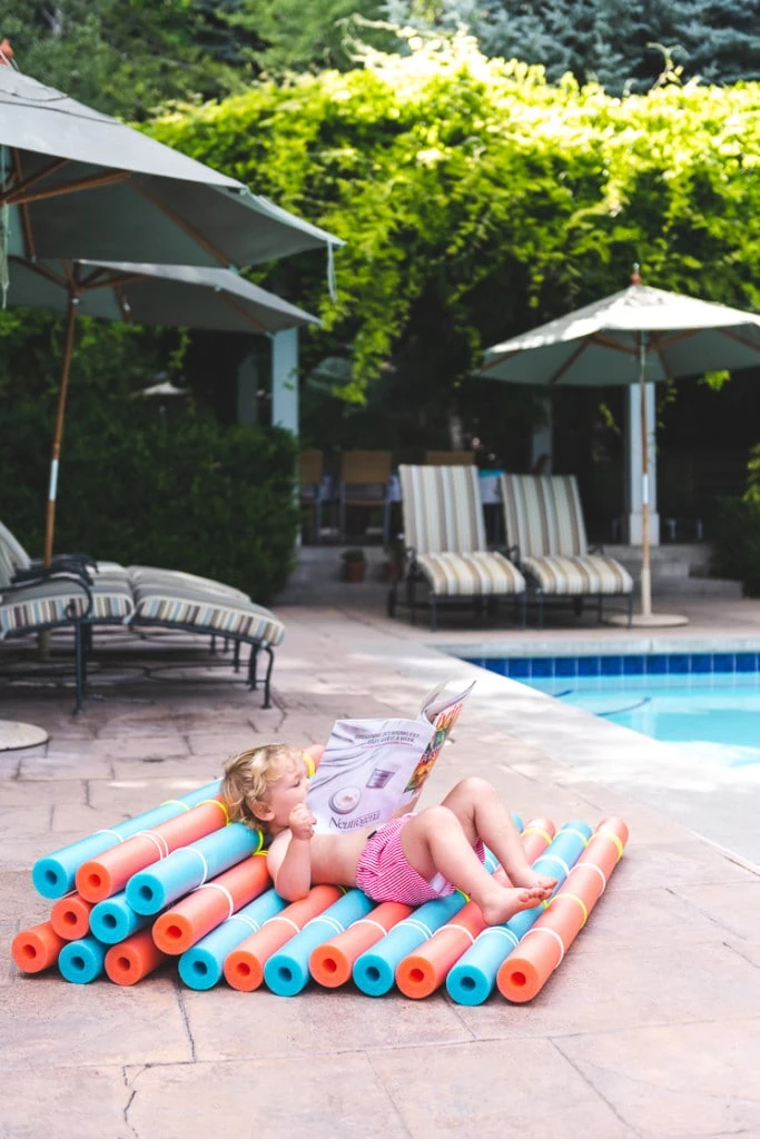 DIY Pool Noodle Fish Float With Headrest • A Family Lifestyle & Food Blog