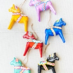 Glass Dala Horse Ornaments (1 of 7)