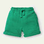 Garment-dyed sweatshorts in green
