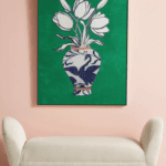 Flowers in a vase wall art