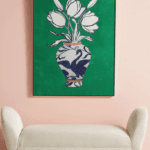 Flowers in a vase wall art
