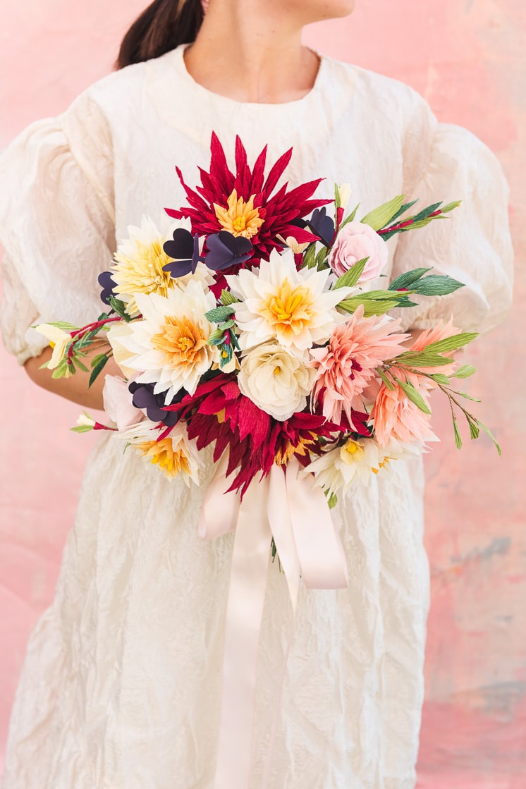 Summer Paper Flower Wedding Bouquet Kit
