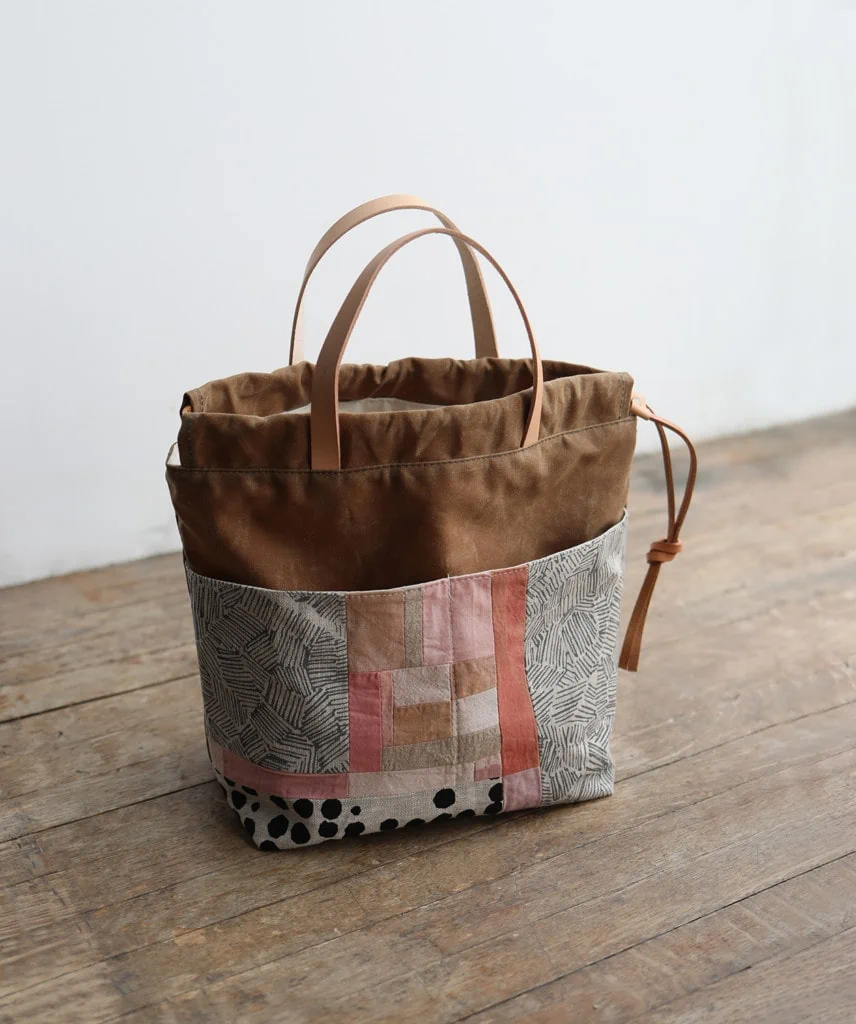 a patchwork project bag made by Arounna Khounnoraj