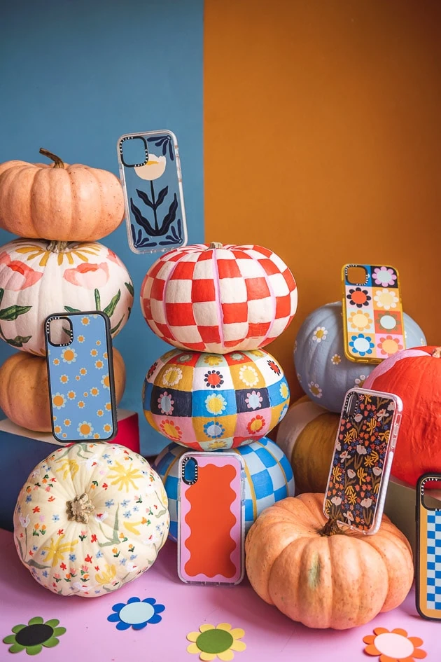 cell phone cases match the painted pumpkins