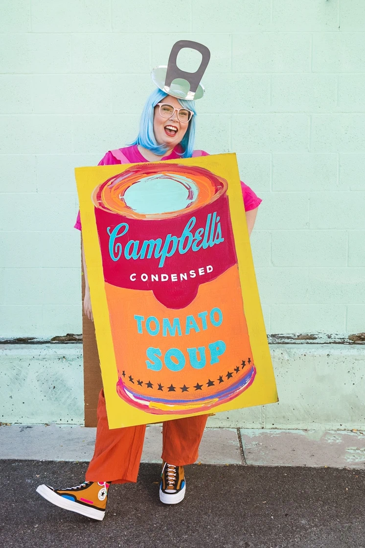 Jane Merrit Link Halloween costume Andy Warhol soup can