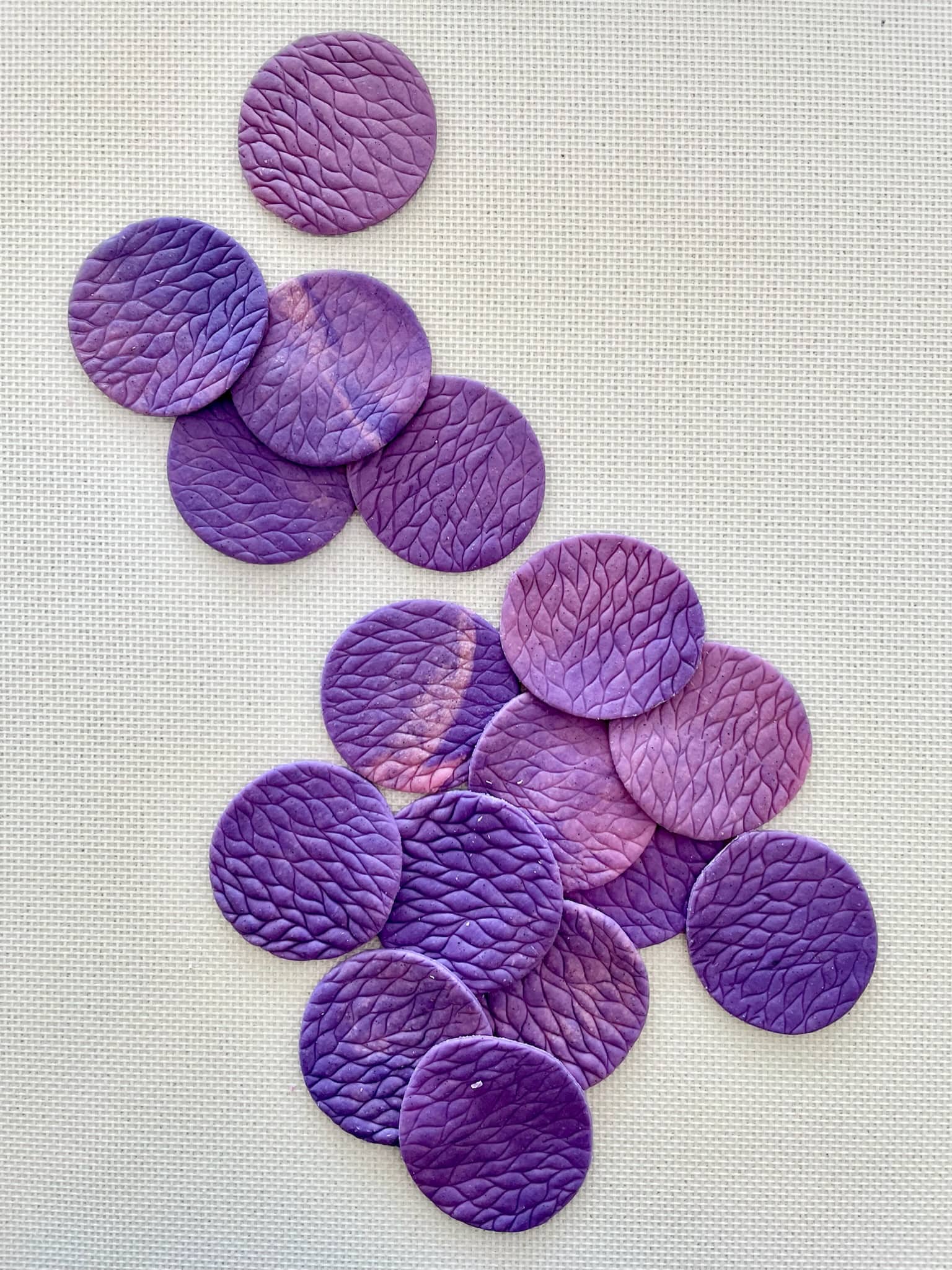 purple pasta circles