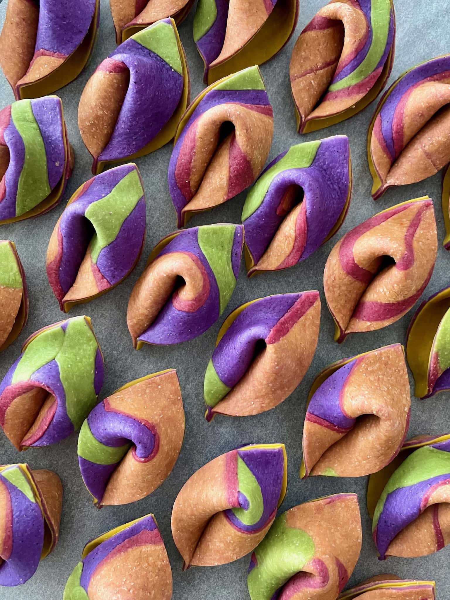 purple pasta circles