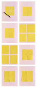 post-it note repeat pattern steps