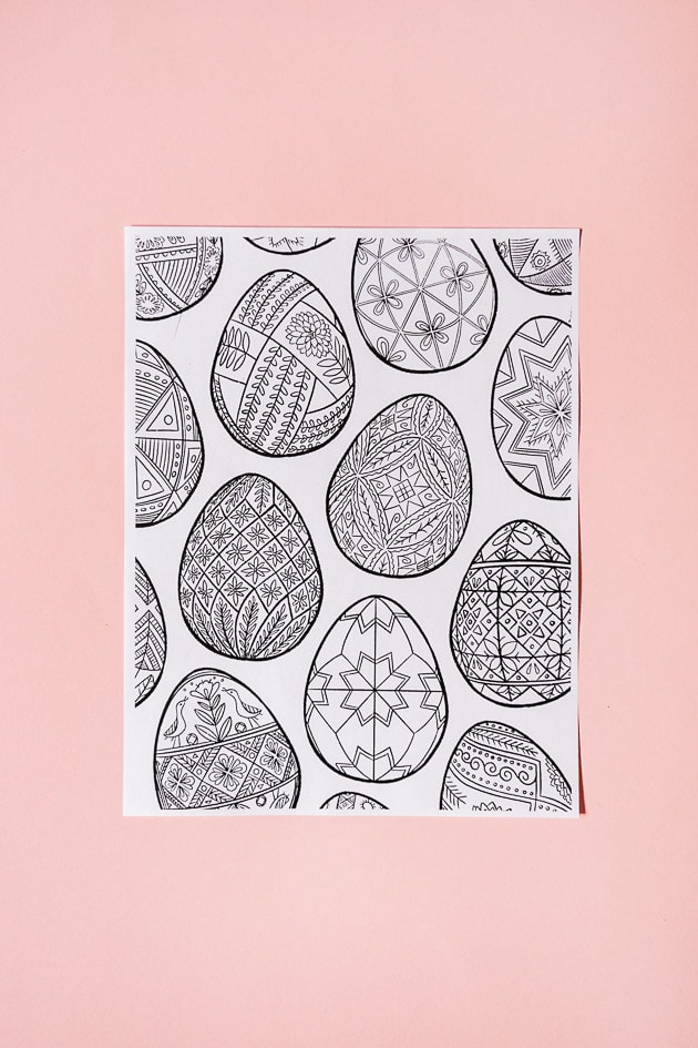 ukrainian easter coloring page