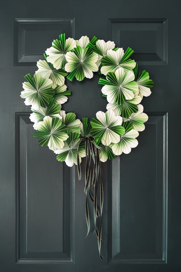 St. Patrick's Day wreath on door