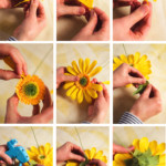 Paper Sunflower Steps 2