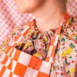 Red& Pink Checkered Mother’s Day Apron – Funky Town Spoonflower Fabric Lars Collection (4 of 8)