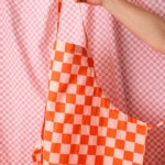 Red& Pink Checkered Mother’s Day Apron – Funky Town Spoonflower Fabric Lars Collection (5 of 8)