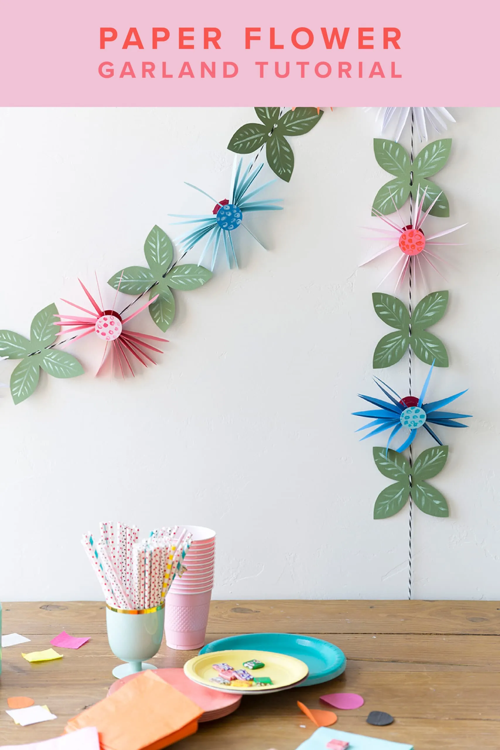 Paper Fan, Paper Fan backdrop, Easy first birthday party decoration
