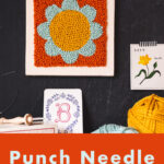 Punch Needle Retro Floral Wall Hanging Pinterest