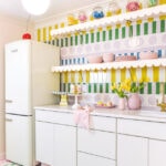 colorful kitchenette in office studio