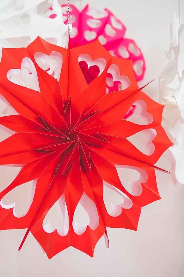 paper bag snowflake hearts
