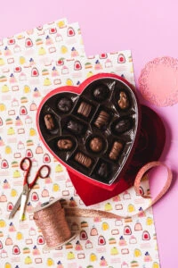 Valentine's day chocolate box