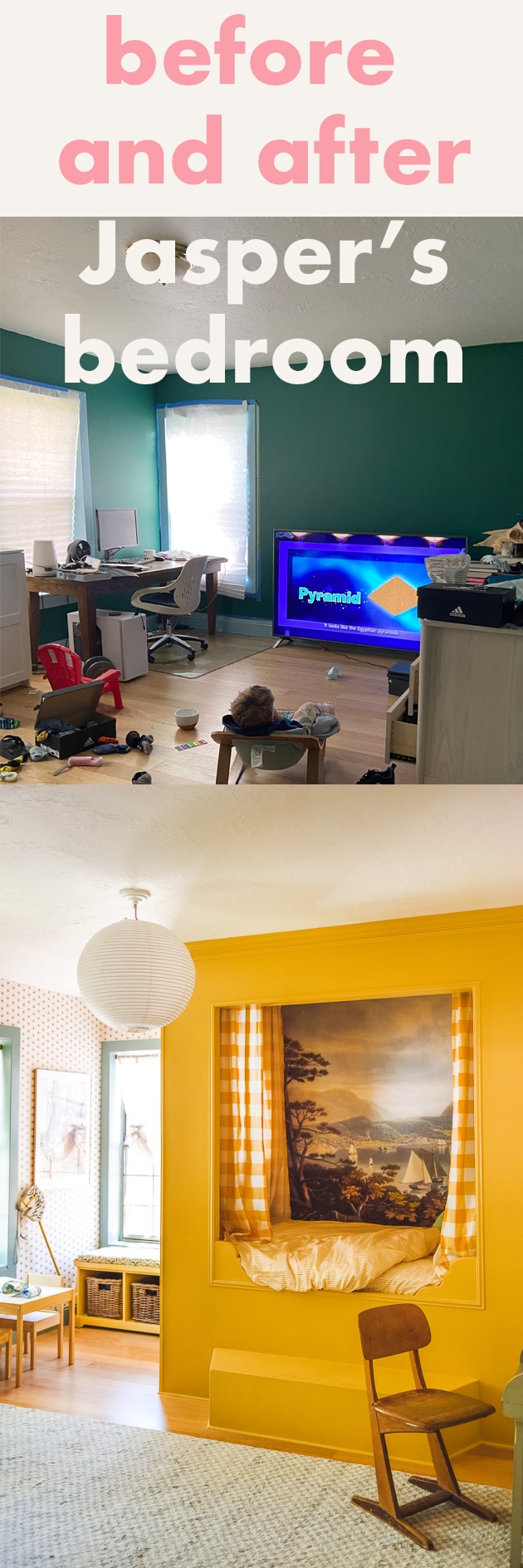 before and after child's bedroom