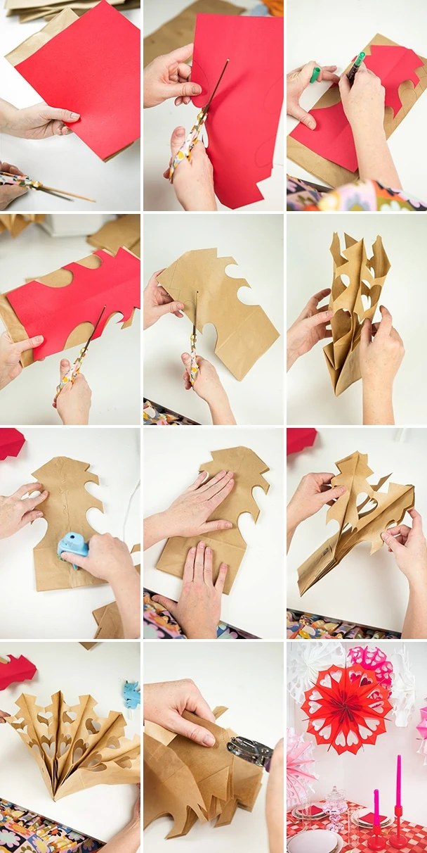 Step by step instructions how to make origami A Paper Bag