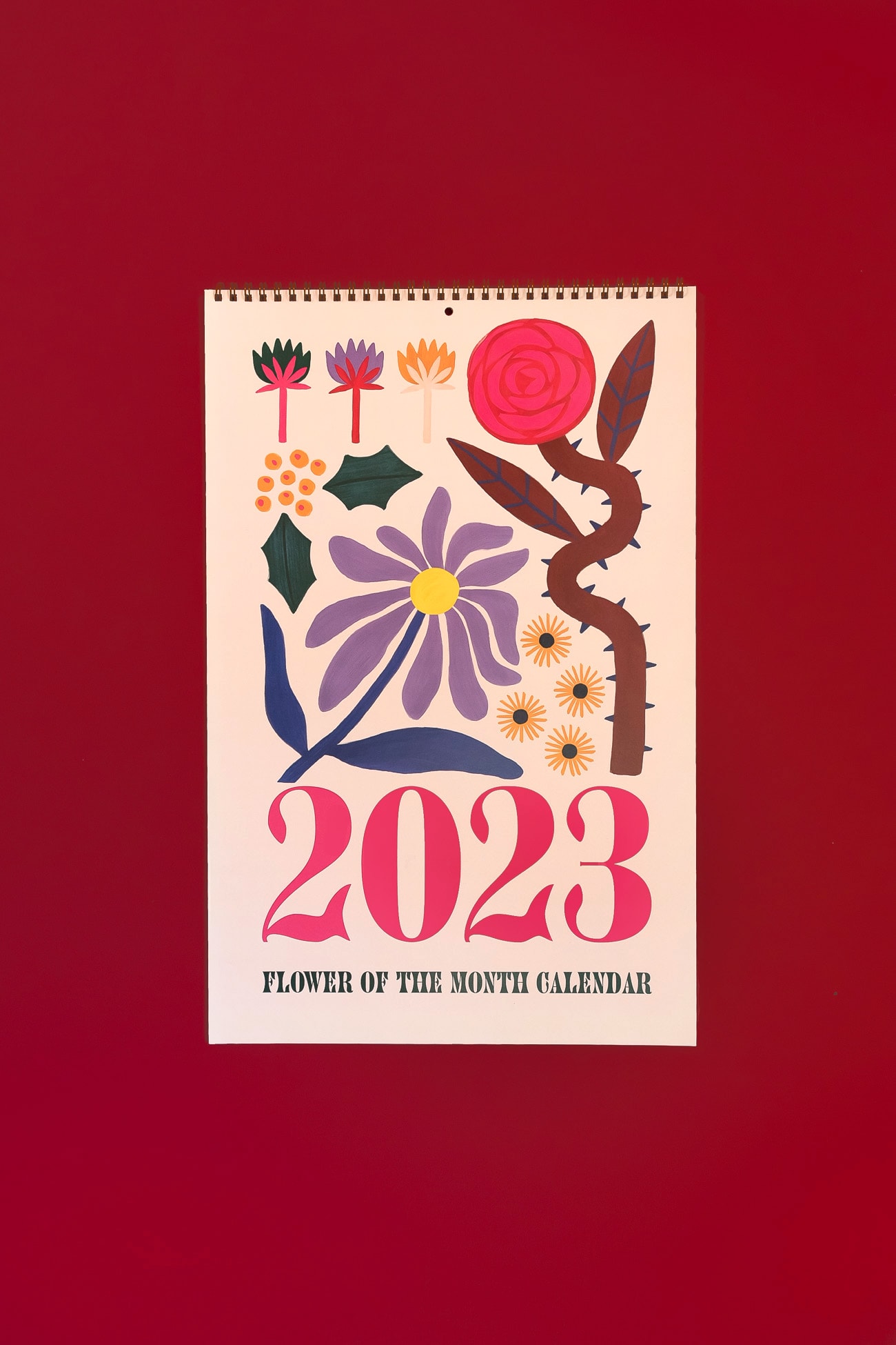 floral wall calendar