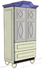 A Fridge Made To Look Like A Cabinet The House That Lars Built   Rendering Of Cabinet Fridge 178x300 