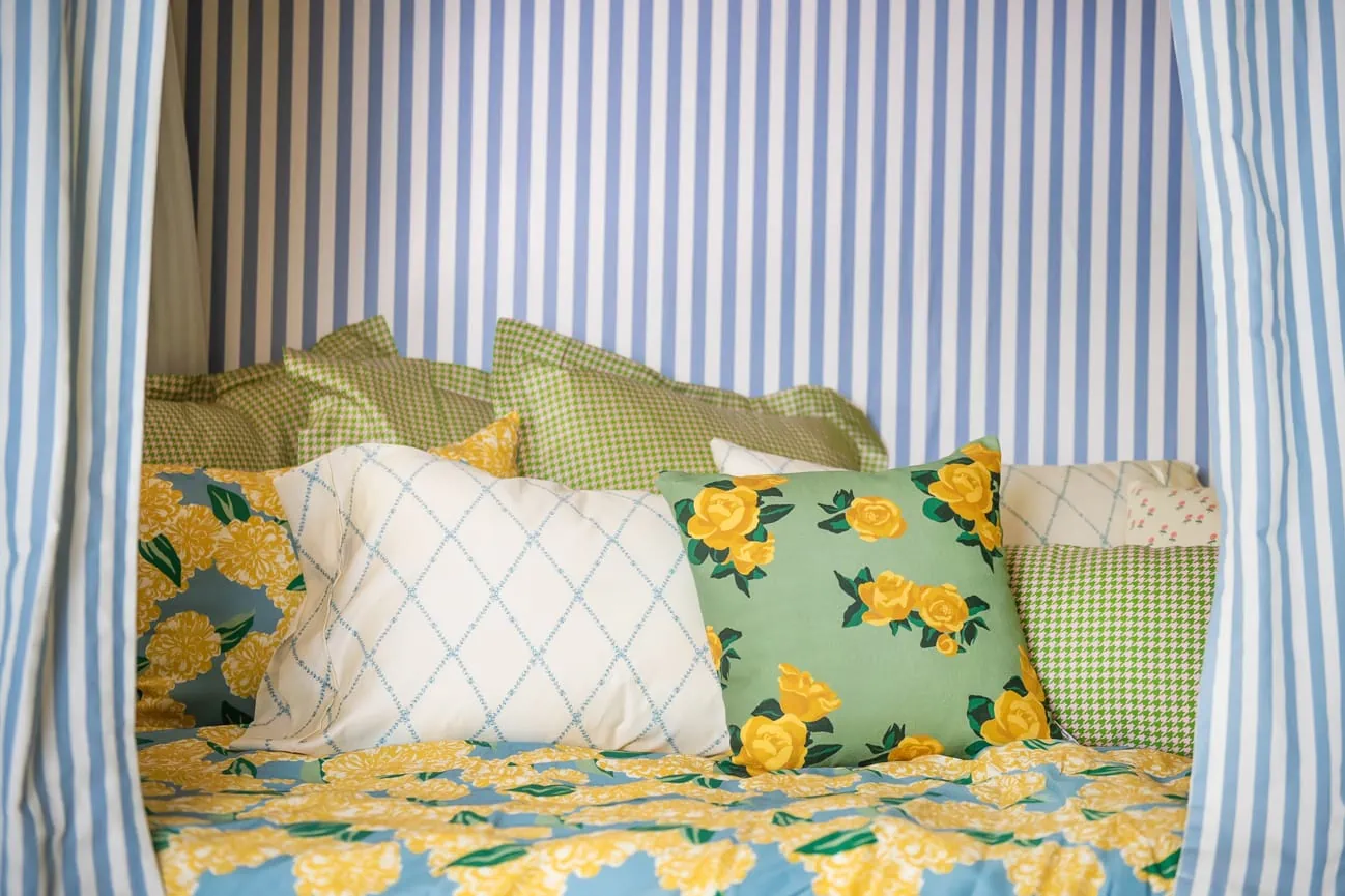 Simple Pleated Bed Cover, How To Sew Bedsheet, Sunflower Inspired  Bedsheet