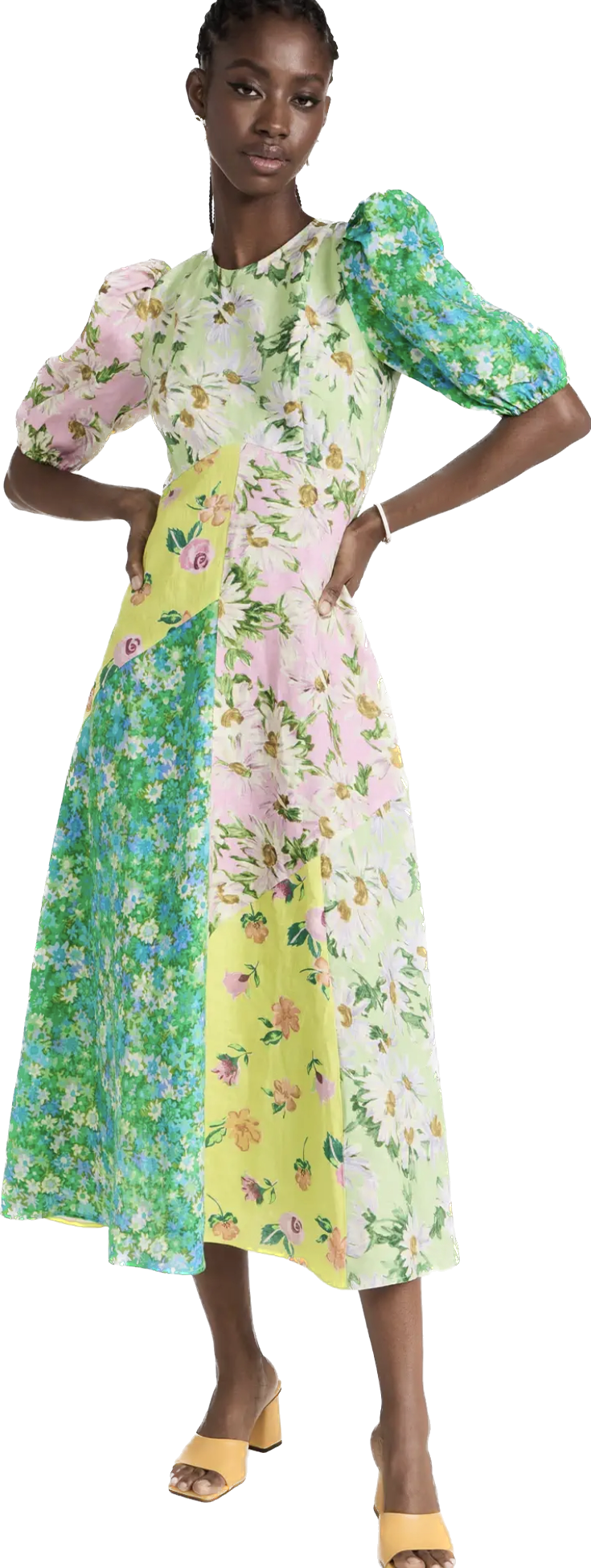 Kenzie Patchwork Midi Dress - The House That Lars Built