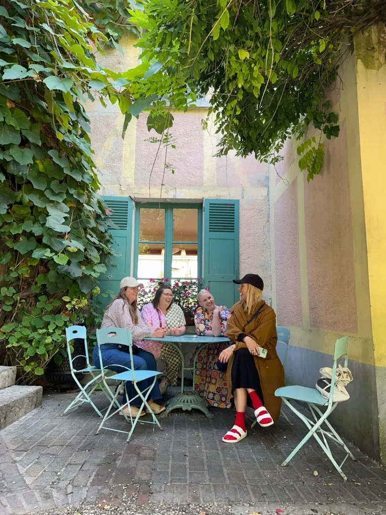 courtyard at a cafe in Giverny