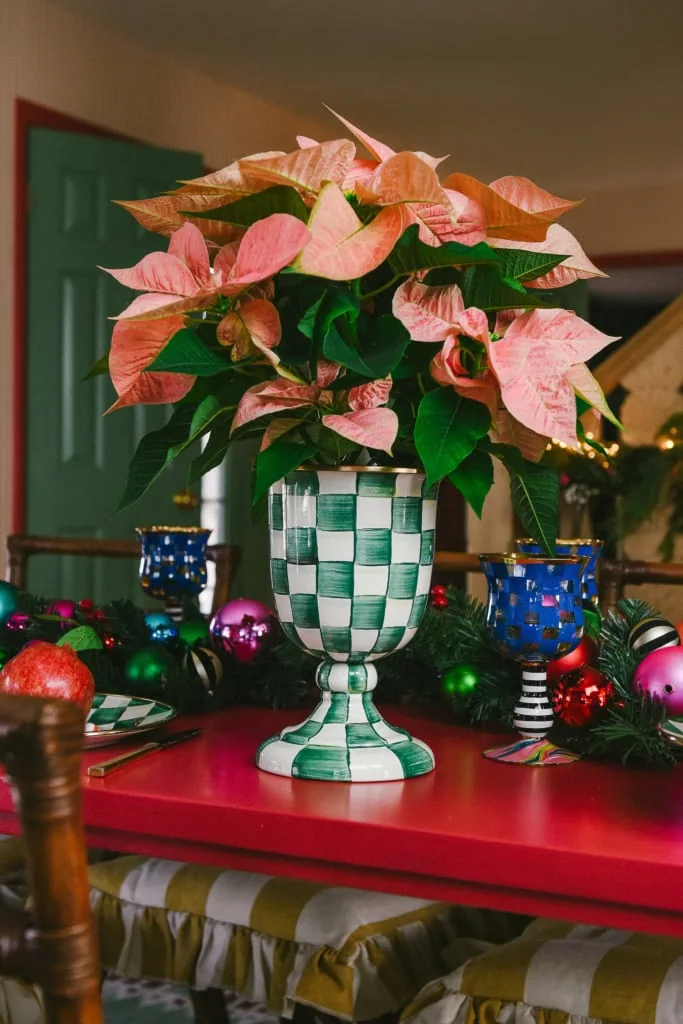 MacKenzie-Childs emerald check vase