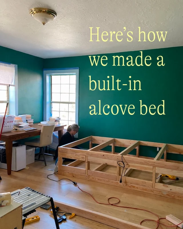 Built this little dream with @HandyGrammy 💛

I dreamed up this bed while we were filming a home renovation show a few years ago. We had three months to transform our blank canvas house. I couldn’t find any contractors in the time frame we needed so Pat, our beloved nanny said she could make the bed. I had no idea what her capabilities were, but I was so desperate that I said “sure” and she spent the next few weeks making Jasper’s yellow nautical built-in alcove bed. It’s such a special part of our lives and home and I can’t envision it without it. That said, I still don’t feel like I’m done. I mean, we even made changes to it just a few months ago and I’m wondering if it still needs a few extra changes! 

What I know for sure is that it’s become the stage for so many memories. I’m so grateful! 

Swipe to see how it came together ✨ And for a full-detailed report, visit The House That Lars Built.com
And tell me—would you ever build something like this?