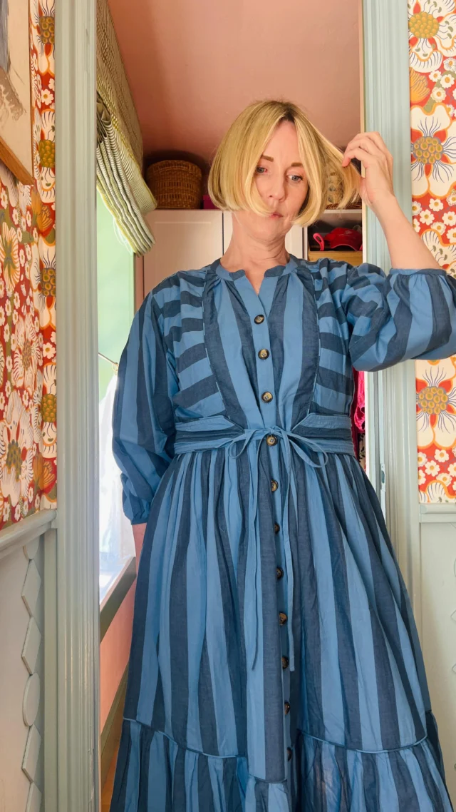 Tuesday Try-On but make it a personality test:

💙 Blue stripes: for when I want to feel like I summer in Nantucket (I do not)
💛 Yellow gingham: picnic-core, main character energy, possibly bringing a pie I didn’t bake
🖤🤍 Bold graphic: artsy, mysterious, and pretending I understand modern architecture

Which one is your fave? Comment DRESSES and I’ll send you a link to shop them all (pssst—the black and white one is under $50!). Use code BRITTANY15 for 15% off the yellow dress!